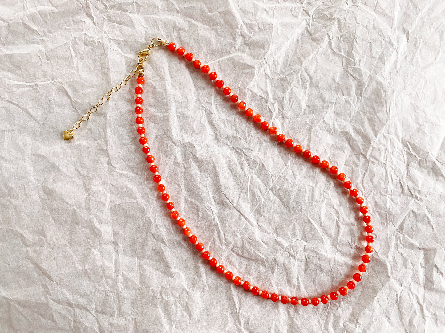 Red & Pink Jade Gemstone Necklace